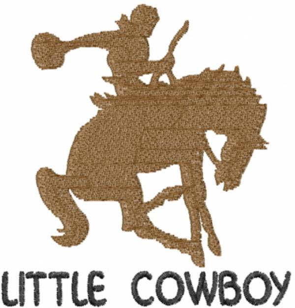 Picture of Little Cowboy Brown Machine Embroidery Design