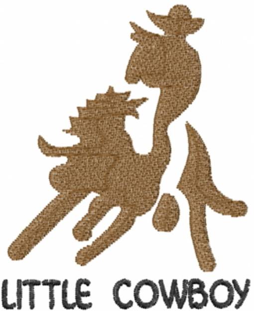Picture of Bull Little Cowboy Machine Embroidery Design