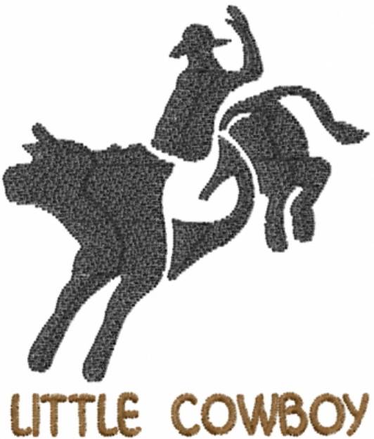 Picture of Bull Riding Cowboy Machine Embroidery Design