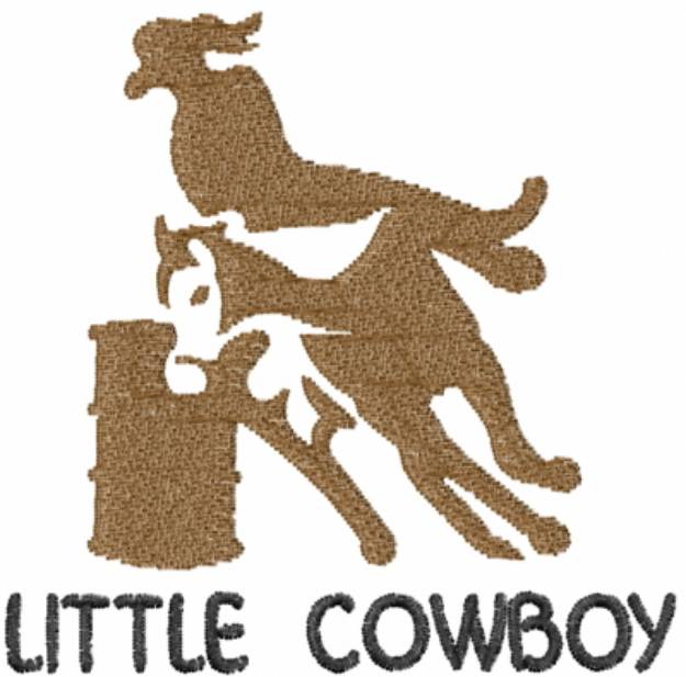 Picture of Little Cowboy Barrel Racer Machine Embroidery Design