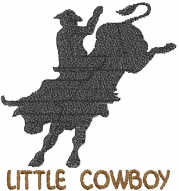 Picture of Little Cowboy Bull Rider Machine Embroidery Design