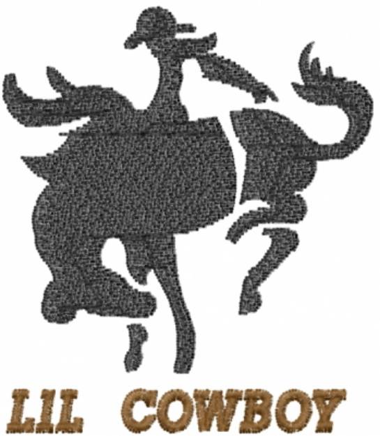 Picture of Lil Cowboy Bronco Machine Embroidery Design