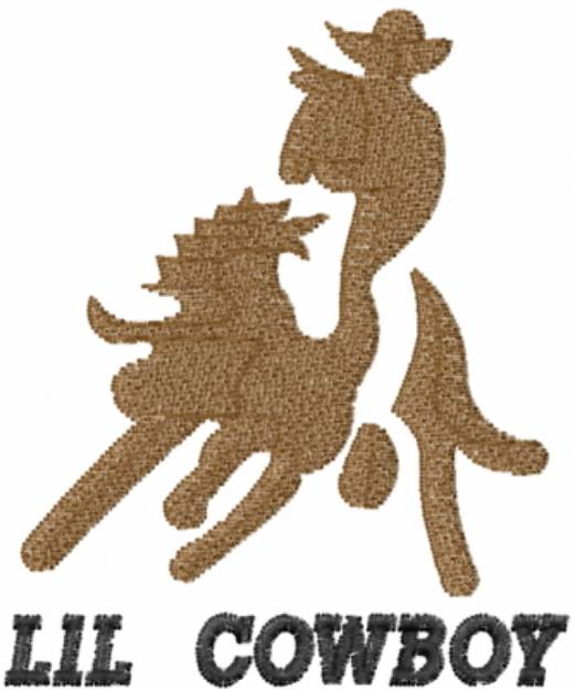 Picture of Lil Cowboy Bull Rider Machine Embroidery Design