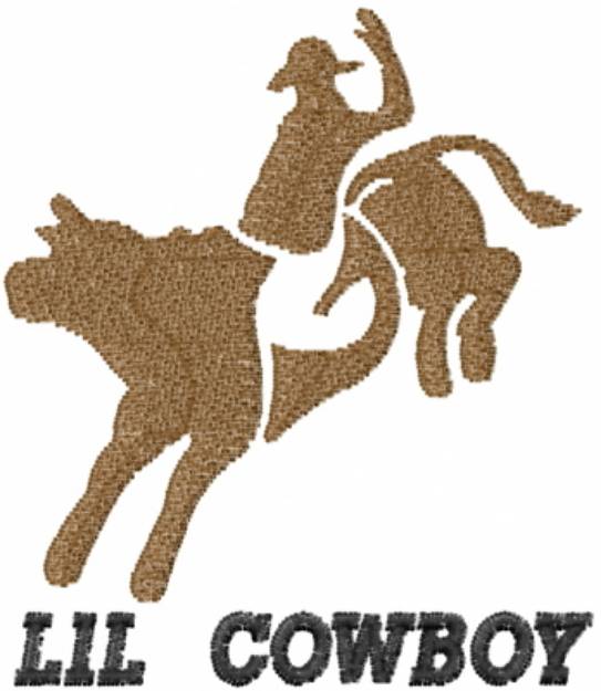 Picture of Brown Lil Cowboy Machine Embroidery Design