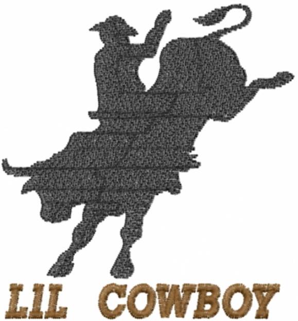 Picture of Lil Cowboy Black Machine Embroidery Design
