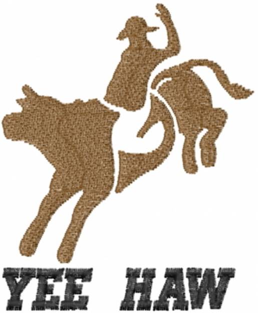 Picture of Yee Haw Bronco Machine Embroidery Design