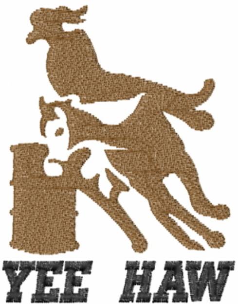 Picture of Yee Haw Barrel Rider Machine Embroidery Design