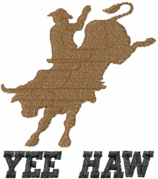 Picture of Cowboy Yee Haw Machine Embroidery Design