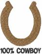 Picture of 100% Cowboy Horseshoe Machine Embroidery Design