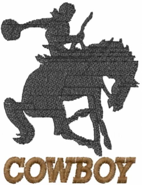 Picture of Cowboy Bronco Machine Embroidery Design