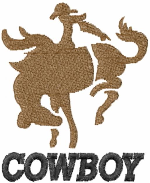 Picture of Brown Cowboy Machine Embroidery Design