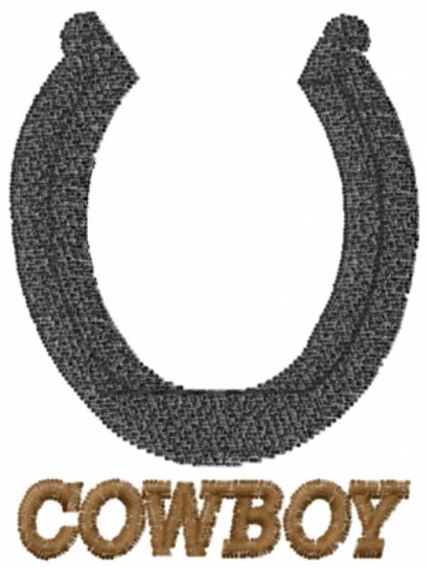 Picture of Cowboy Horseshoe Machine Embroidery Design