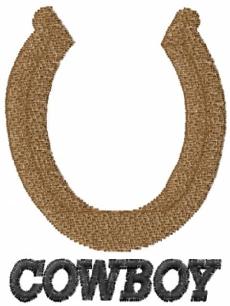 Picture of Cowboy Horseshoe Machine Embroidery Design