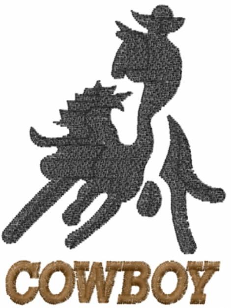 Picture of Cowboy Bull Rider Machine Embroidery Design