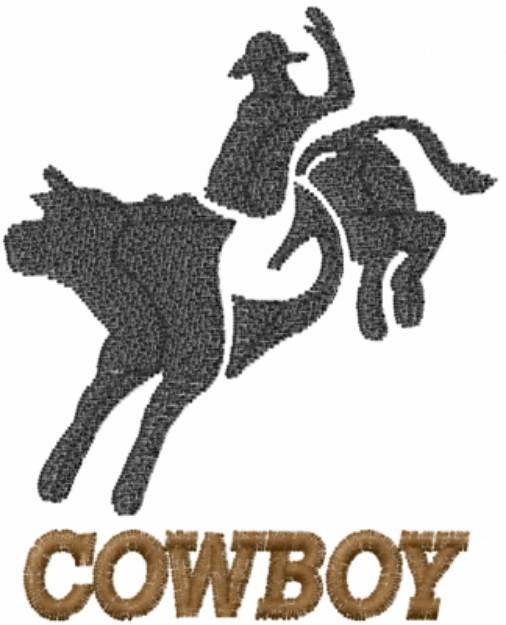 Picture of Bull Cowboy Machine Embroidery Design