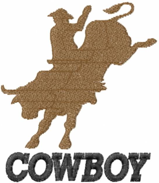 Picture of Cowboy Bull Rider Machine Embroidery Design