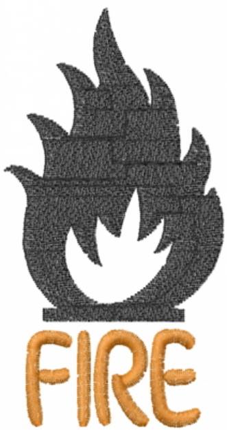 Picture of Black Campfire Machine Embroidery Design