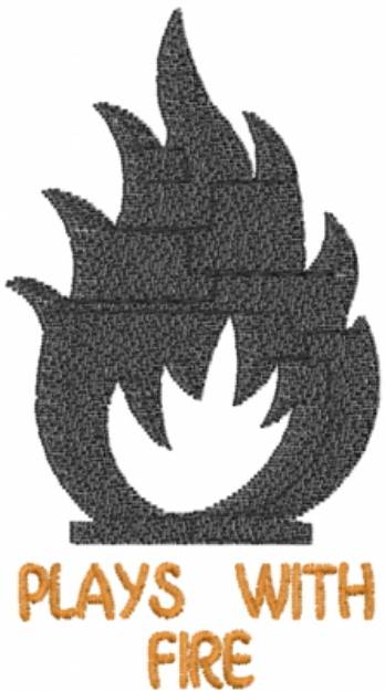 Picture of Black Plays with Fire Machine Embroidery Design