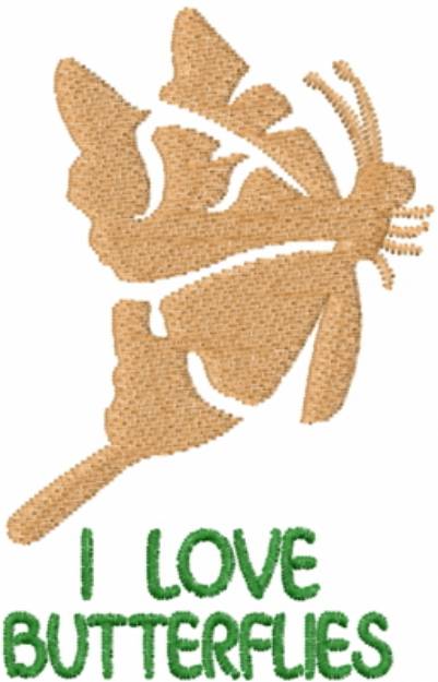 Picture of Stencil Butterfly Love Machine Embroidery Design