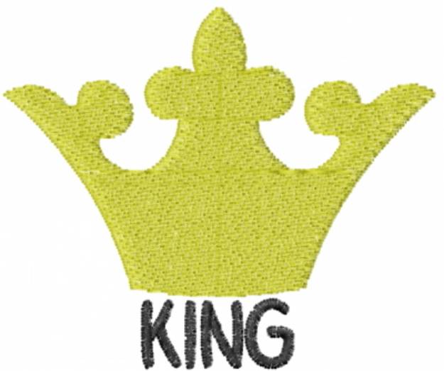 Picture of Gold King Crown Machine Embroidery Design