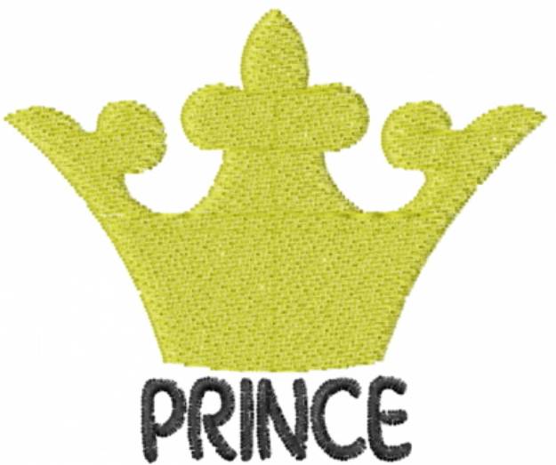 Picture of Gold Prince Crown Machine Embroidery Design