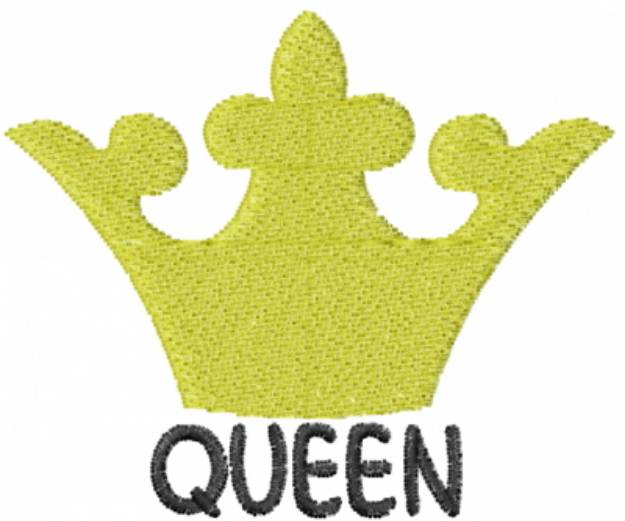 Picture of Gold Queen Crown Machine Embroidery Design
