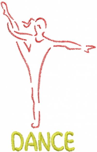 Picture of Dancer Red Machine Embroidery Design