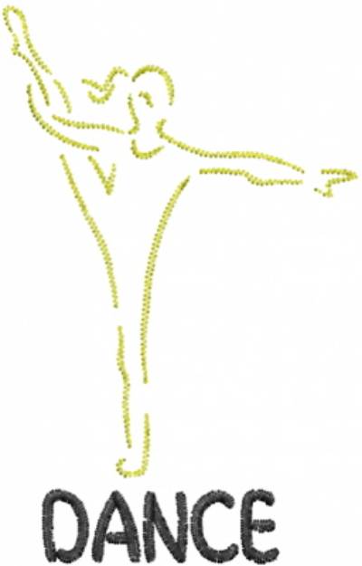 Picture of Dancer Gold Machine Embroidery Design