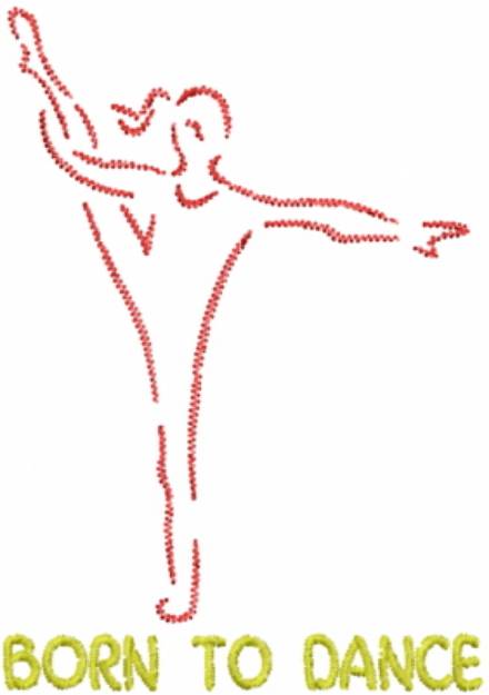 Picture of Born to Dance Red Machine Embroidery Design