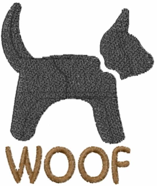 Picture of Dog Stencil Woof Machine Embroidery Design