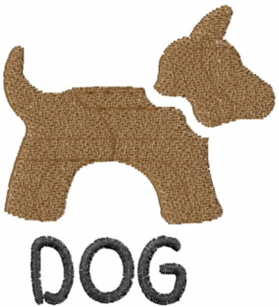 Picture of Dog Pup Brown Machine Embroidery Design