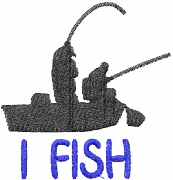 Picture of I Fisherman Boat Machine Embroidery Design