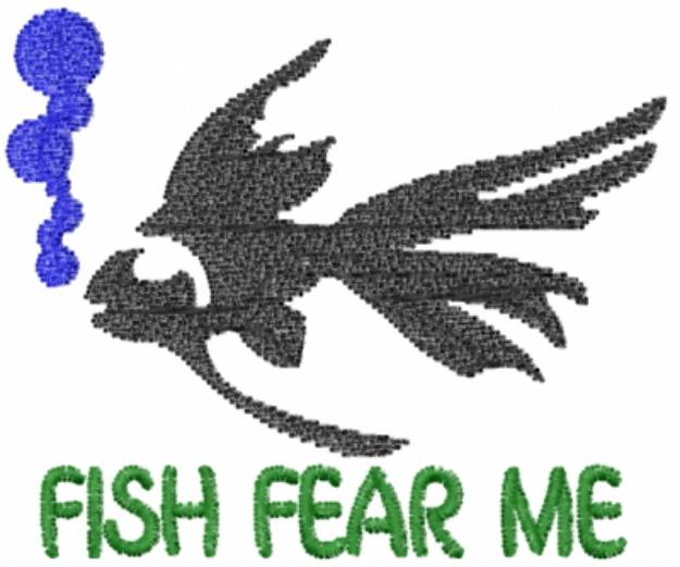 Picture of Fish Fear Blue Machine Embroidery Design