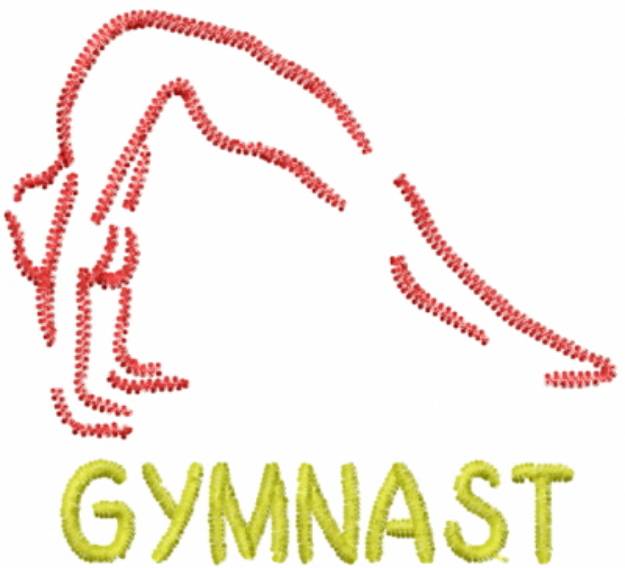 Picture of Gymnast Red Machine Embroidery Design