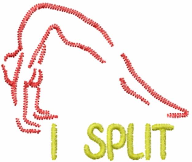 Picture of I Split Red Machine Embroidery Design