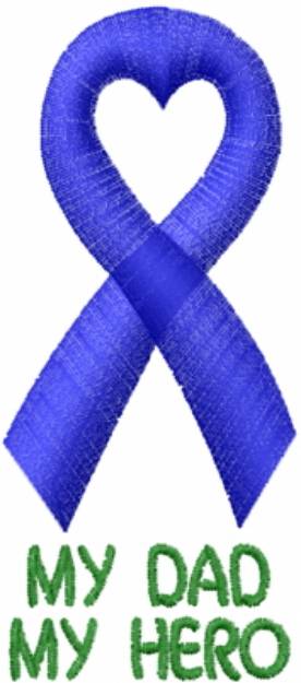 Picture of Dad Satin Blue Ribbon Machine Embroidery Design