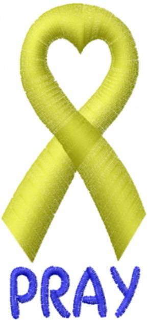 Picture of Pray Heart Satin Yellow Machine Embroidery Design