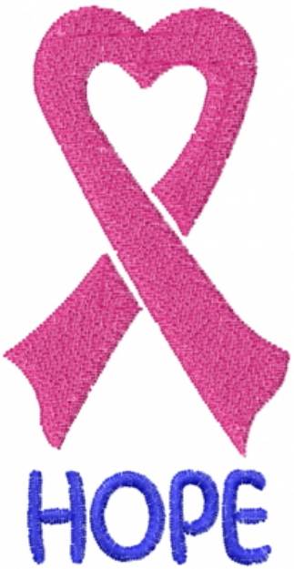Picture of Hope Heart Pink Machine Embroidery Design