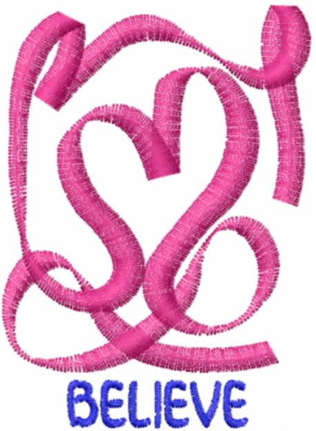 Picture of Believe Abstract Pink Machine Embroidery Design
