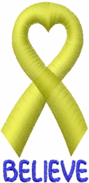 Picture of Believe Satin Yellow Machine Embroidery Design