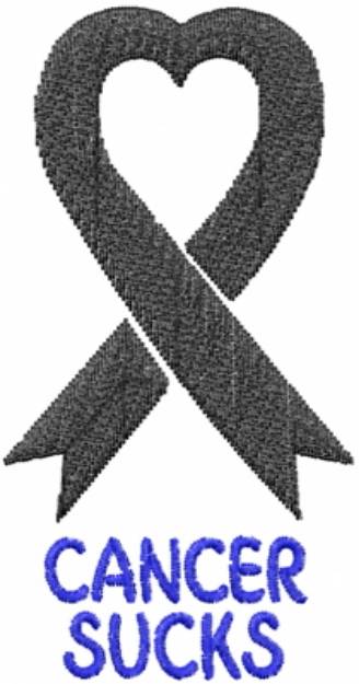 Picture of Cancer Black Ribbon Machine Embroidery Design