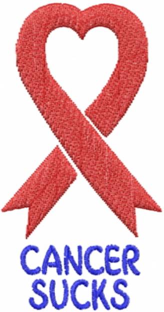 Picture of Cancer Red Ribbon Machine Embroidery Design