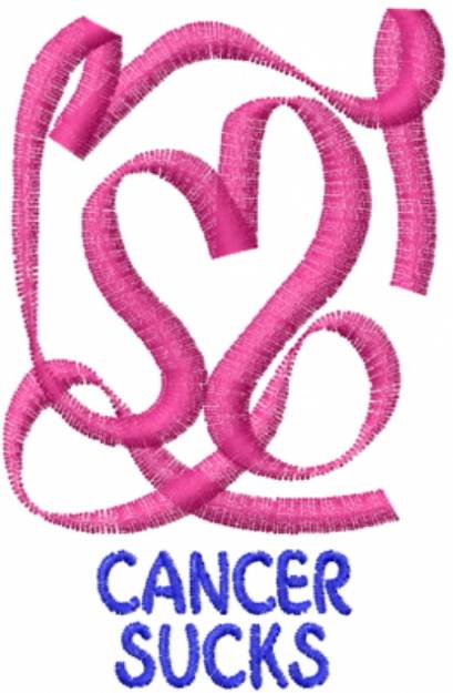 Picture of Cancer Heart Abstract Pink Machine Embroidery Design