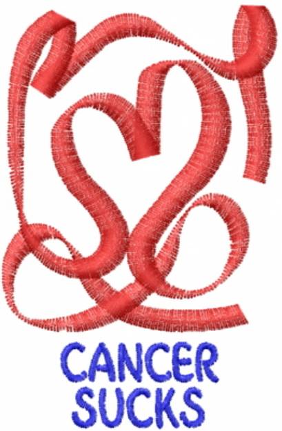 Picture of Cancer Heart Abstract Red Machine Embroidery Design