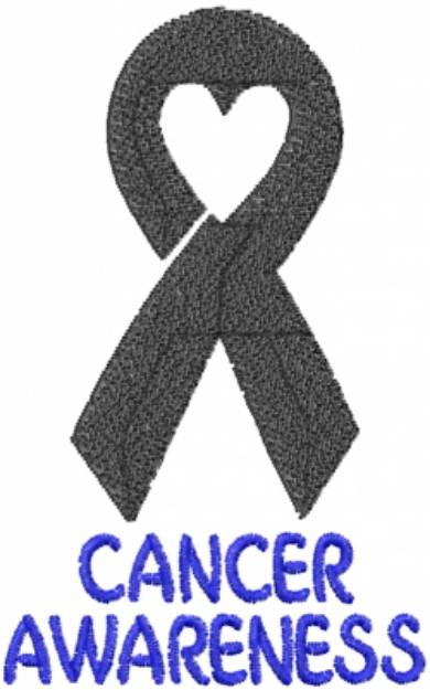 Picture of Cancer Awareness Black Machine Embroidery Design