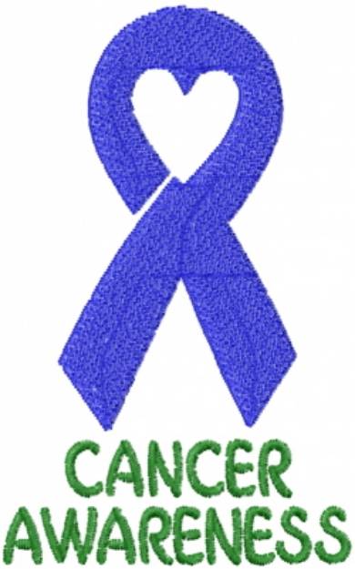 Picture of Cancer Awareness Blue Machine Embroidery Design