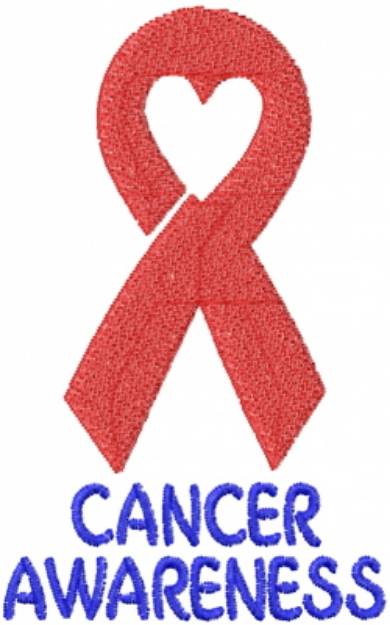 Picture of Cancer Awareness Red Machine Embroidery Design