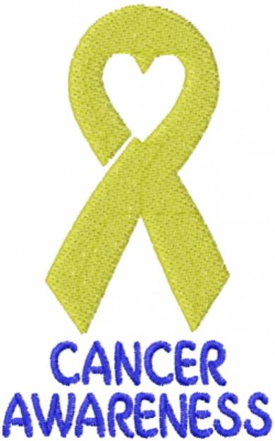 Picture of Cancer Awareness Yellow Machine Embroidery Design