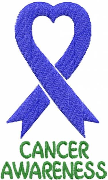 Picture of Awareness Ribbon Blue Machine Embroidery Design