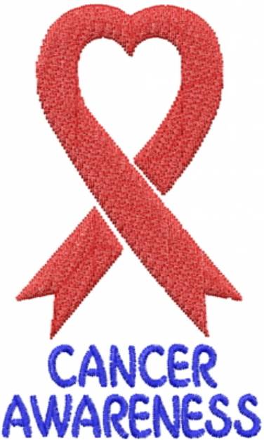 Picture of Awareness Ribbon Red Machine Embroidery Design
